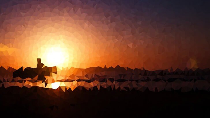 Low Poly Sunset Wallpaper
