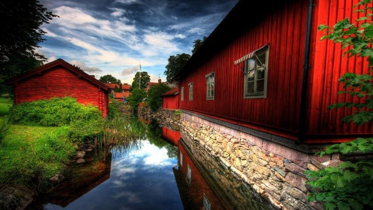 Red Village, Norberg, Sweden Wallpaper