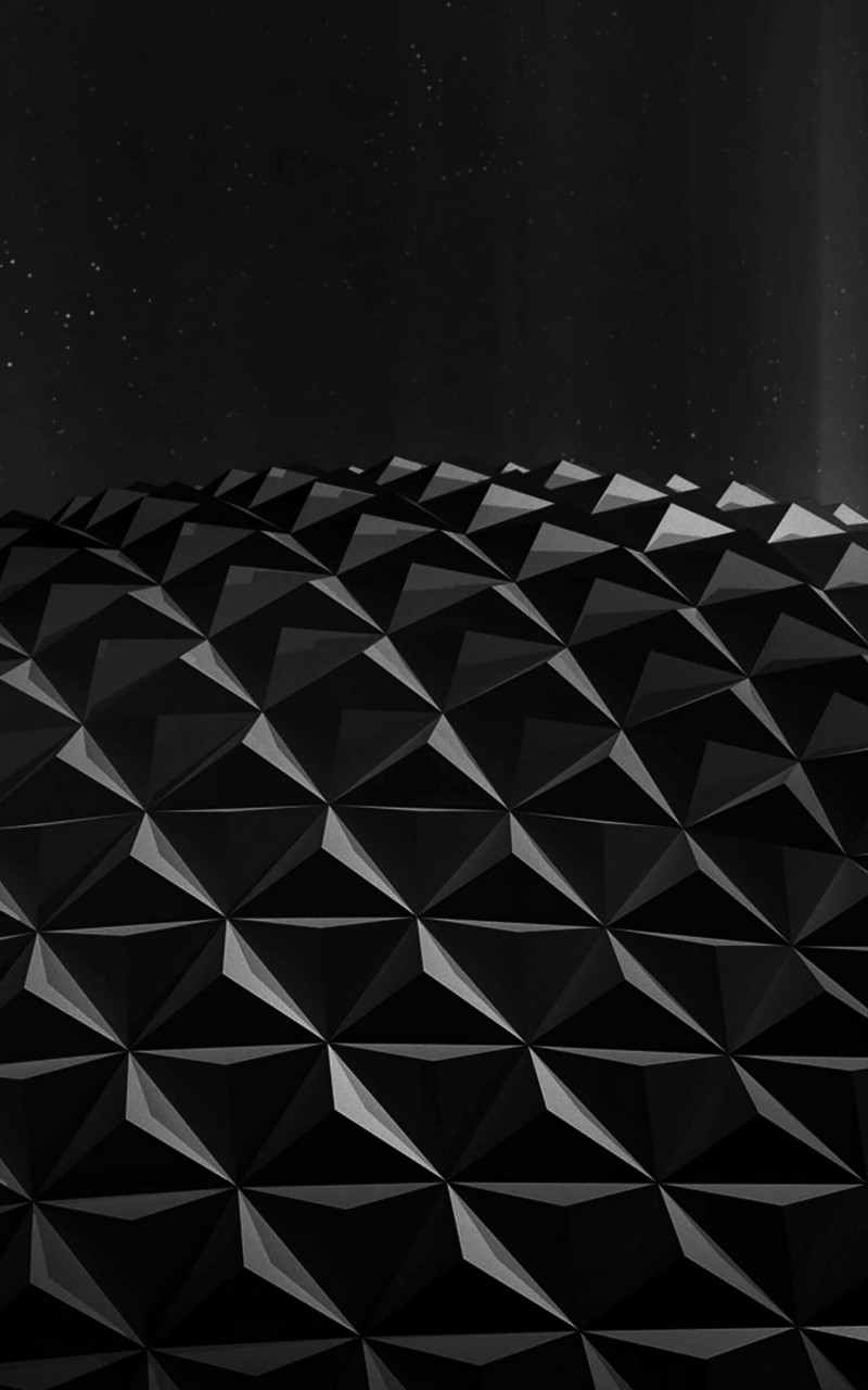 Black Polygon Planet Wallpaper for Amazon Kindle Fire HD