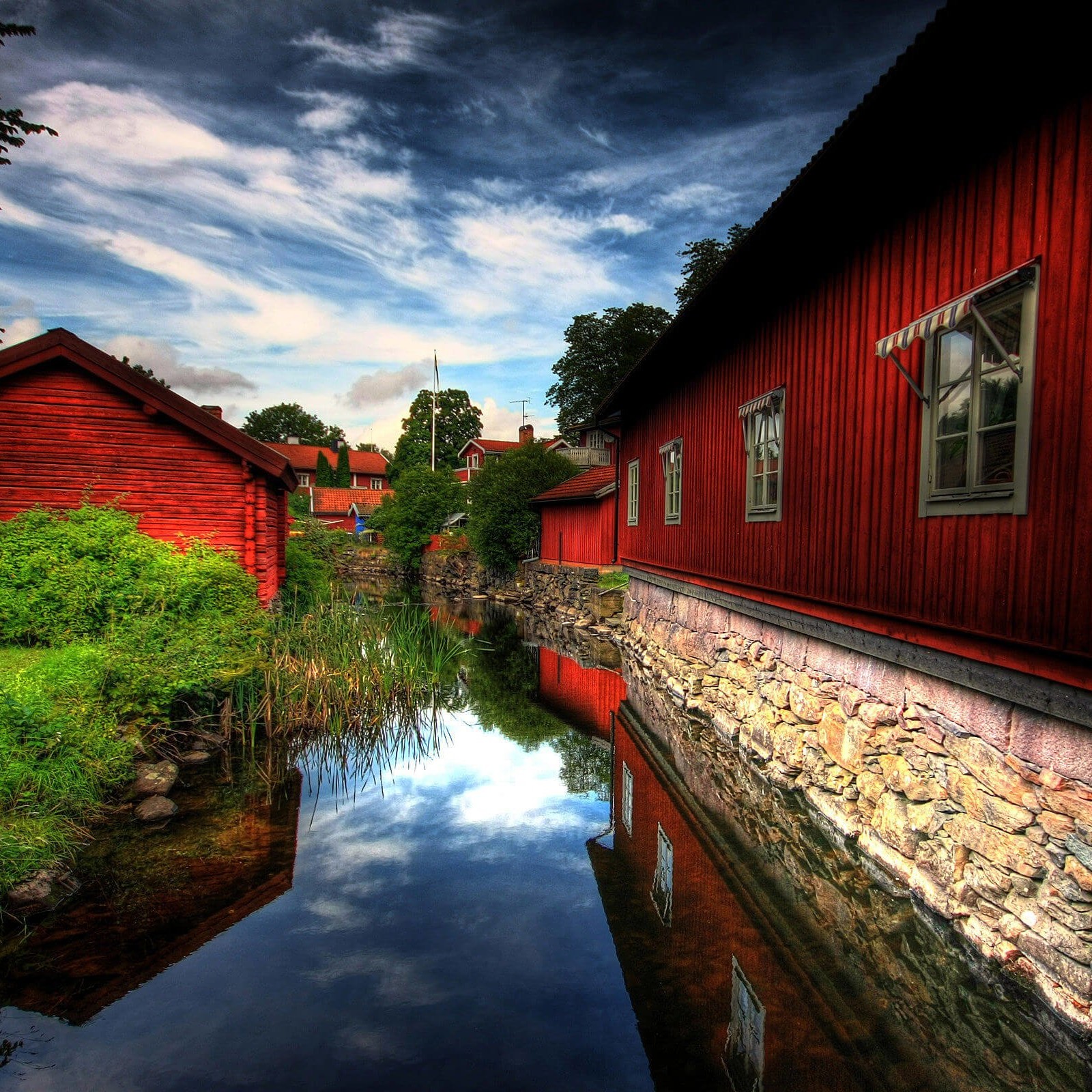 Red Village, Norberg, Sweden Wallpaper for Amazon Kindle Fire HDX 8.9