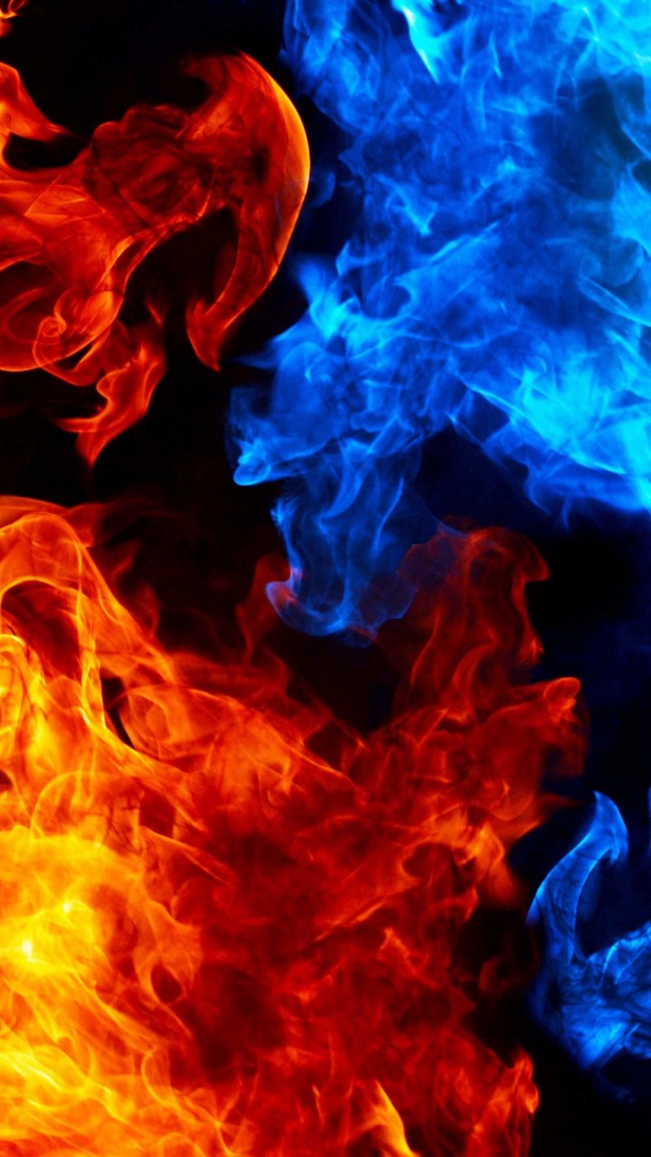 Download Blue And Red Fire HD wallpaper for Galaxy Note 2 ...