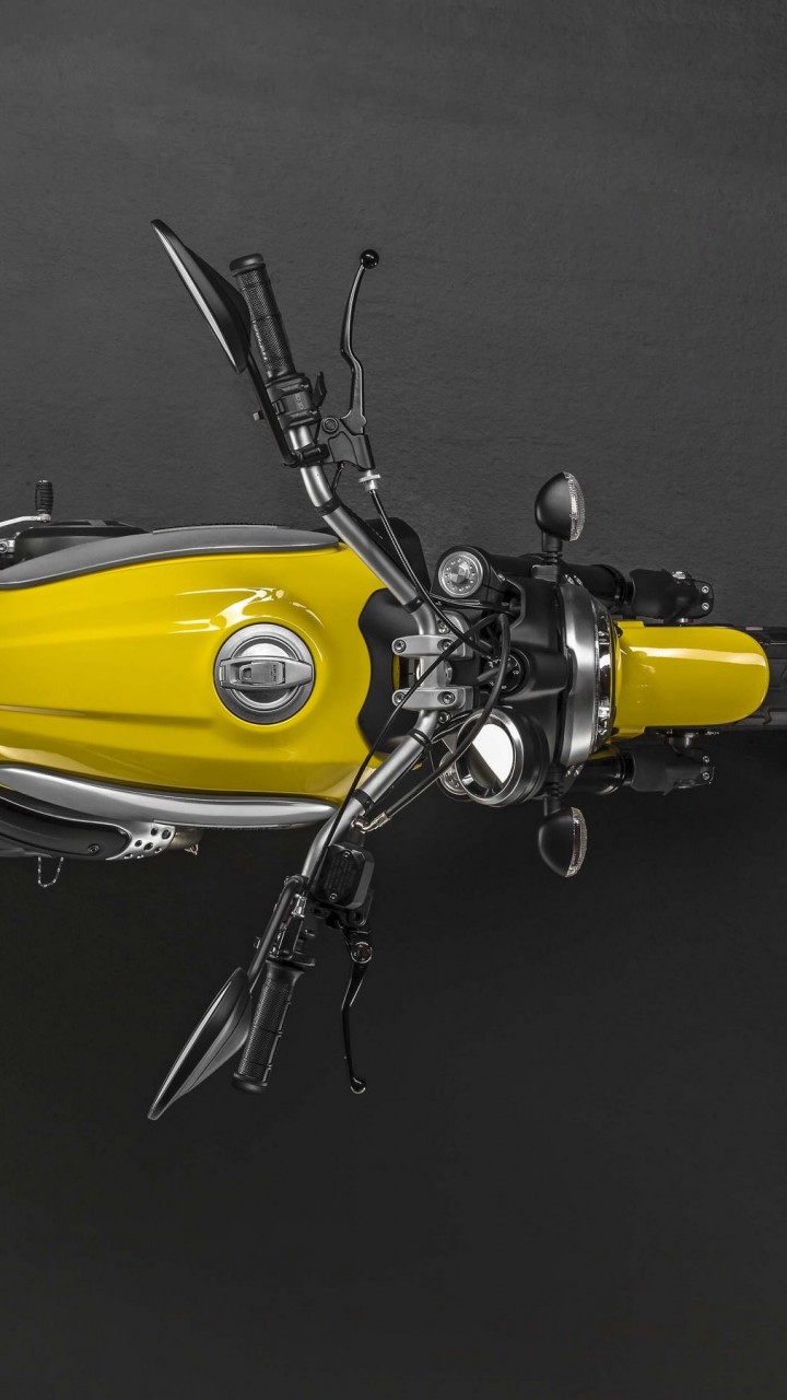 Download Ducati Scrambler Top View HD wallpaper for A6000