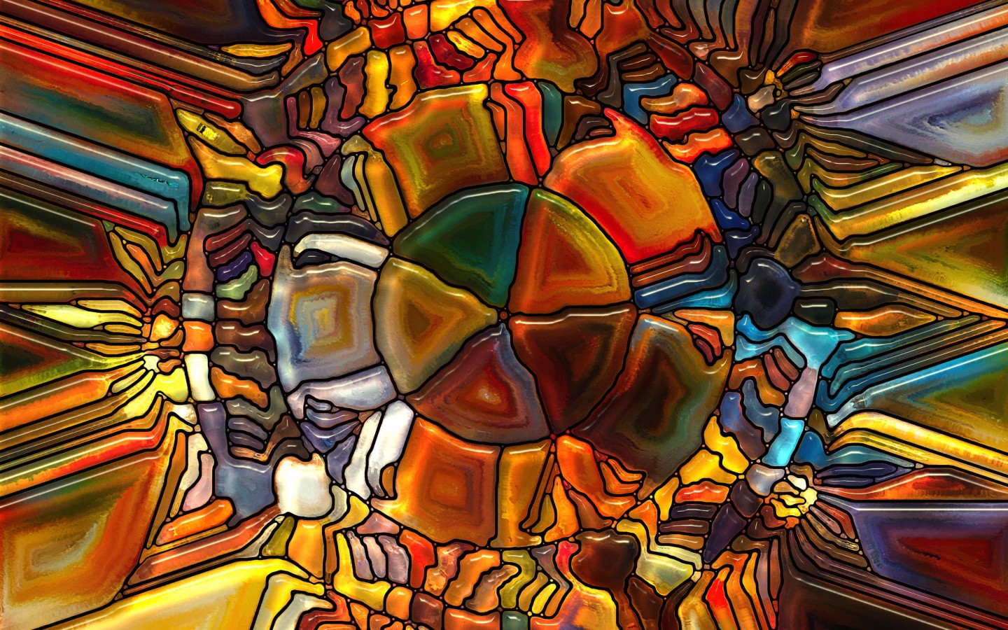 Download Psychedelic Stained Glass HD wallpaper for 1440 x 900 ...