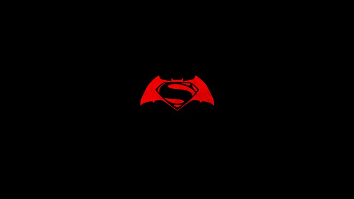 superman and batman logo hd wallpaper