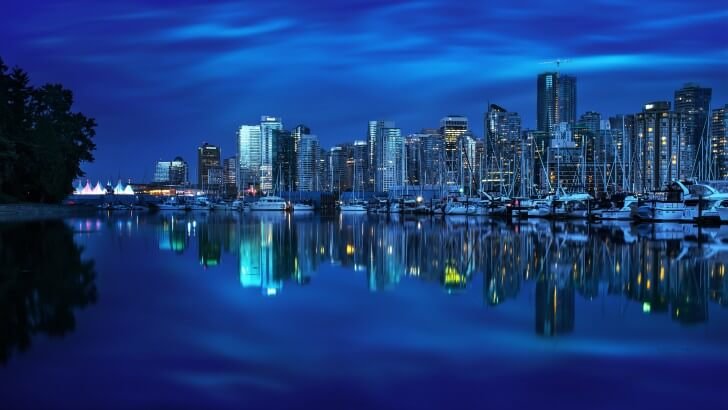 Mobile wallpaper: Cities, Night, Vancouver, Man Made, 1151099 download the  picture for free.