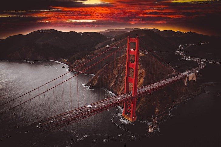 Golden Gate Bridge Sunset Wallpaper World Hd Wallpapers